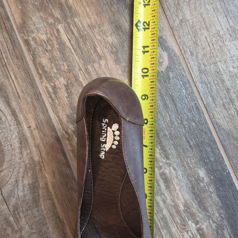 Spring Step Mirth Bohemian Leather Pumps in Two-Tone Brown, Size 37, Size 7 - Picture 13 of 16